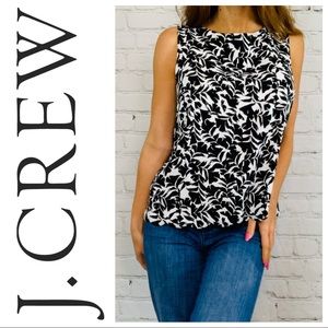 J. CREW NWT Black+ White Floral Blouse